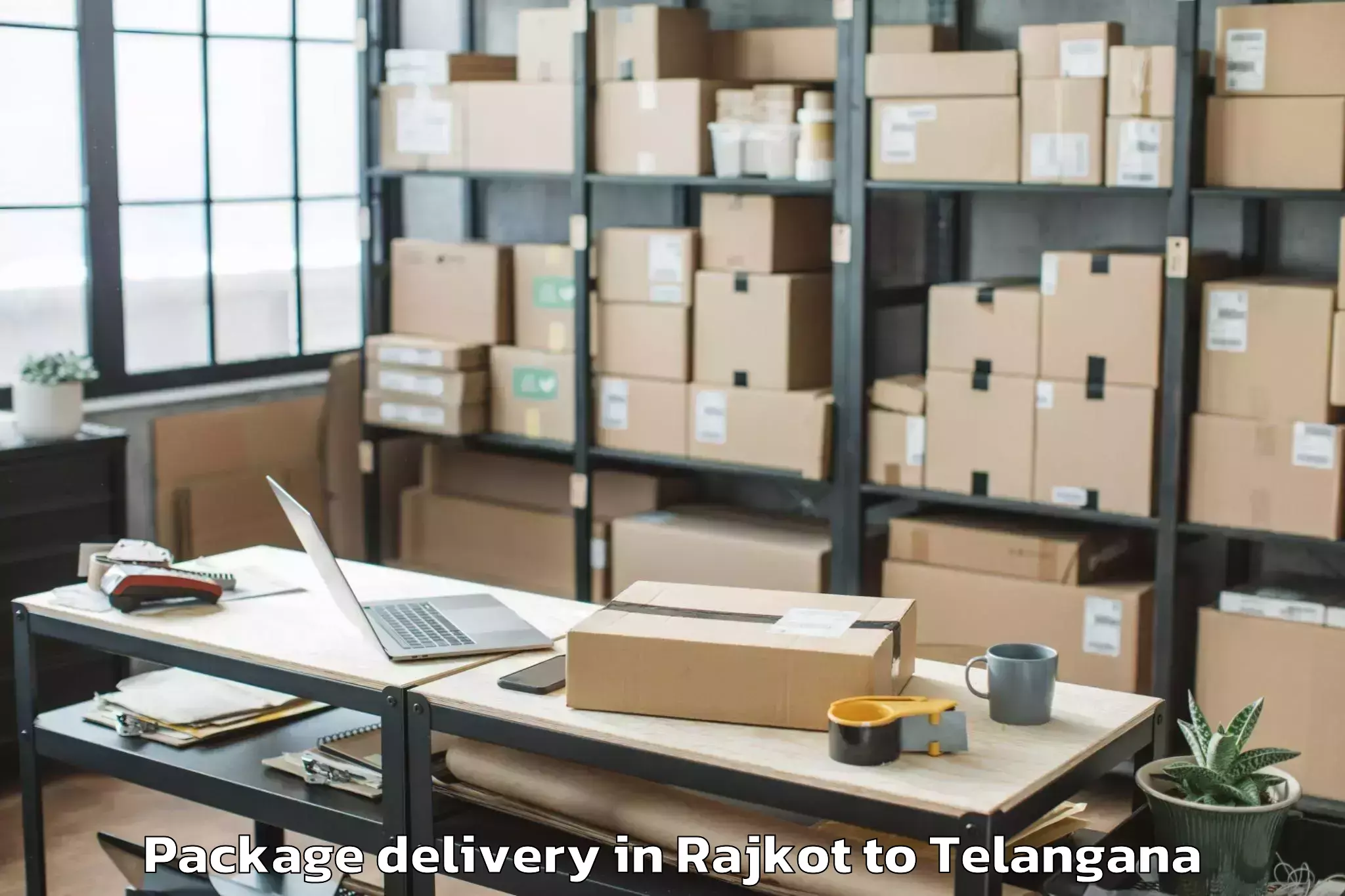 Trusted Rajkot to Manneguda Package Delivery